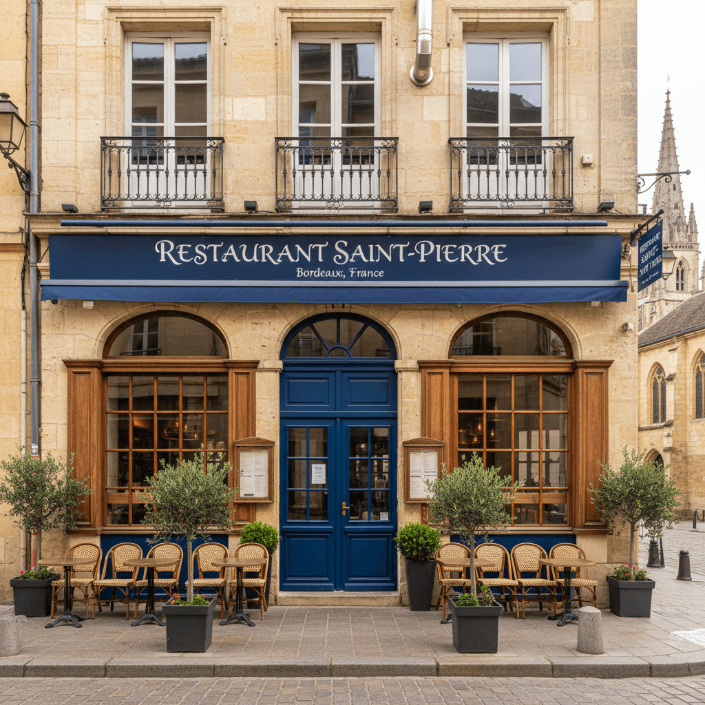 Restaurant 75m² à Bordeaux : terrasse - extraction