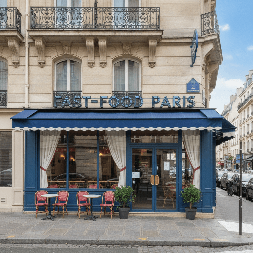 Fast-food 6 couverts à Paris : extraction - cuisine équipée