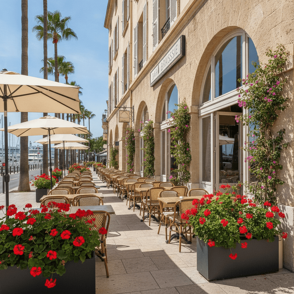 Bar-brasserie à Cannes : terrasse - Image 1