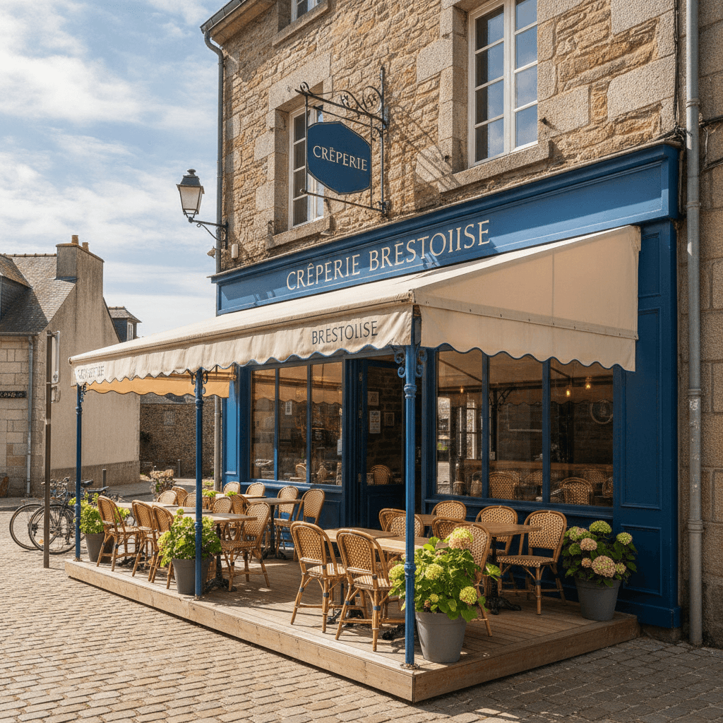 Restaurant à Brest : terrasse - cuisine équipée - Image 1