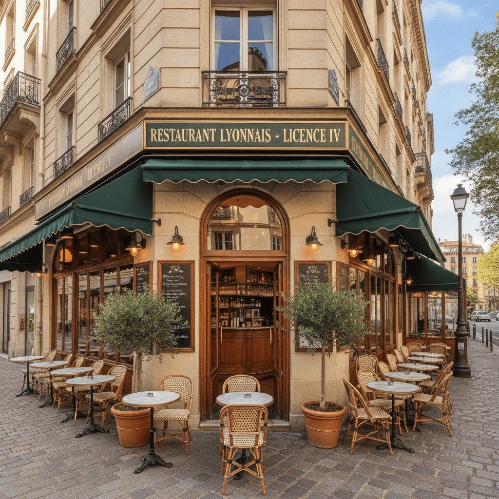 Restaurant 110 couverts à Lyon : terrasse - licence IV