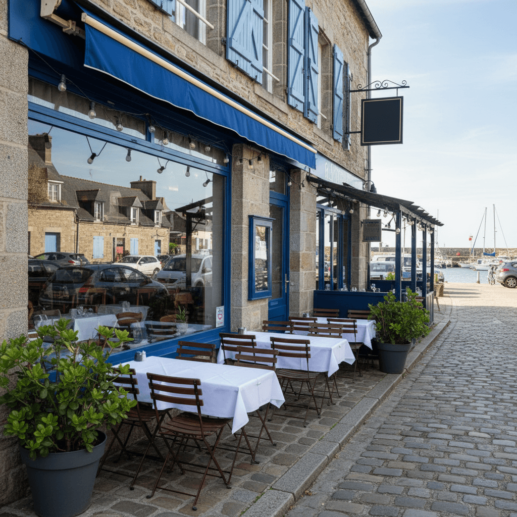 Restaurant 50m² à Saint-Vaast-La-Hougue : terrasse - licence IV