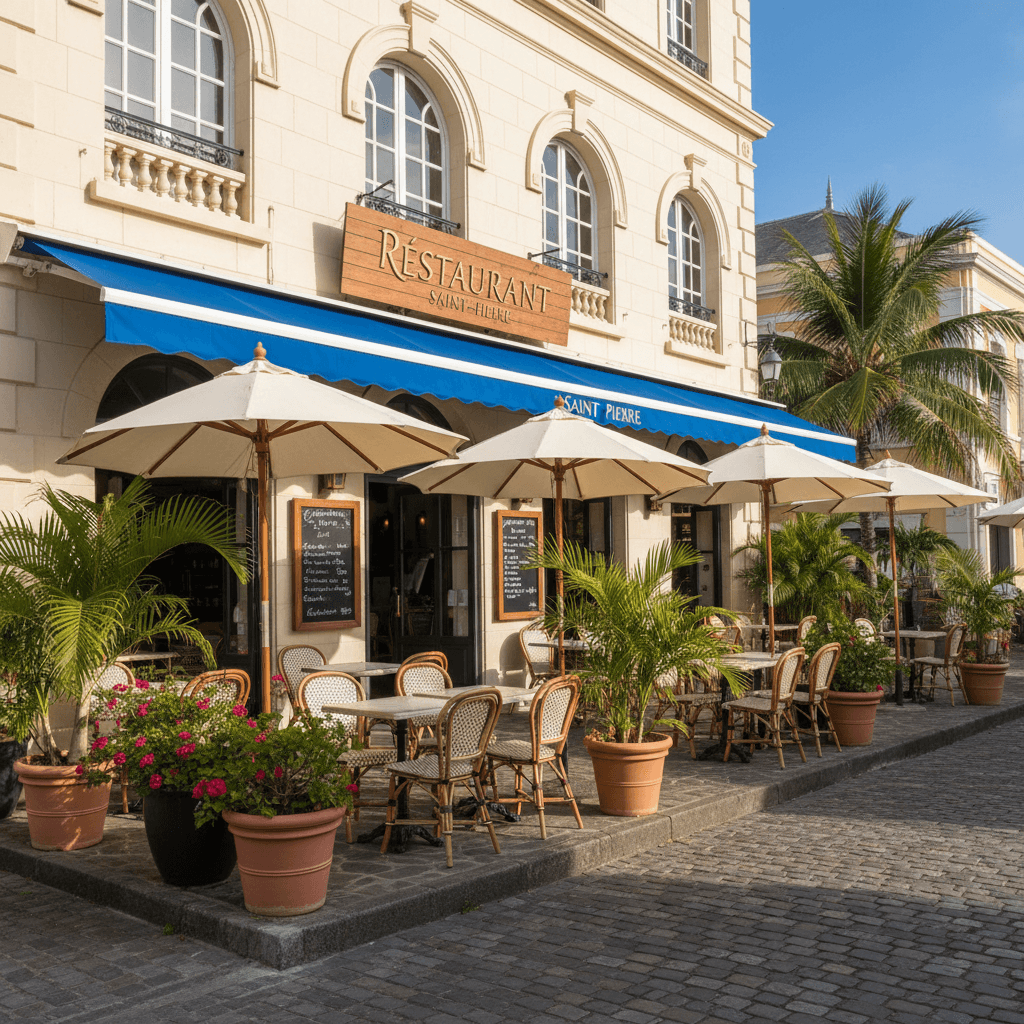 Restaurant 128m² à Saint-Pierre : terrasse - licence IV - Image 1