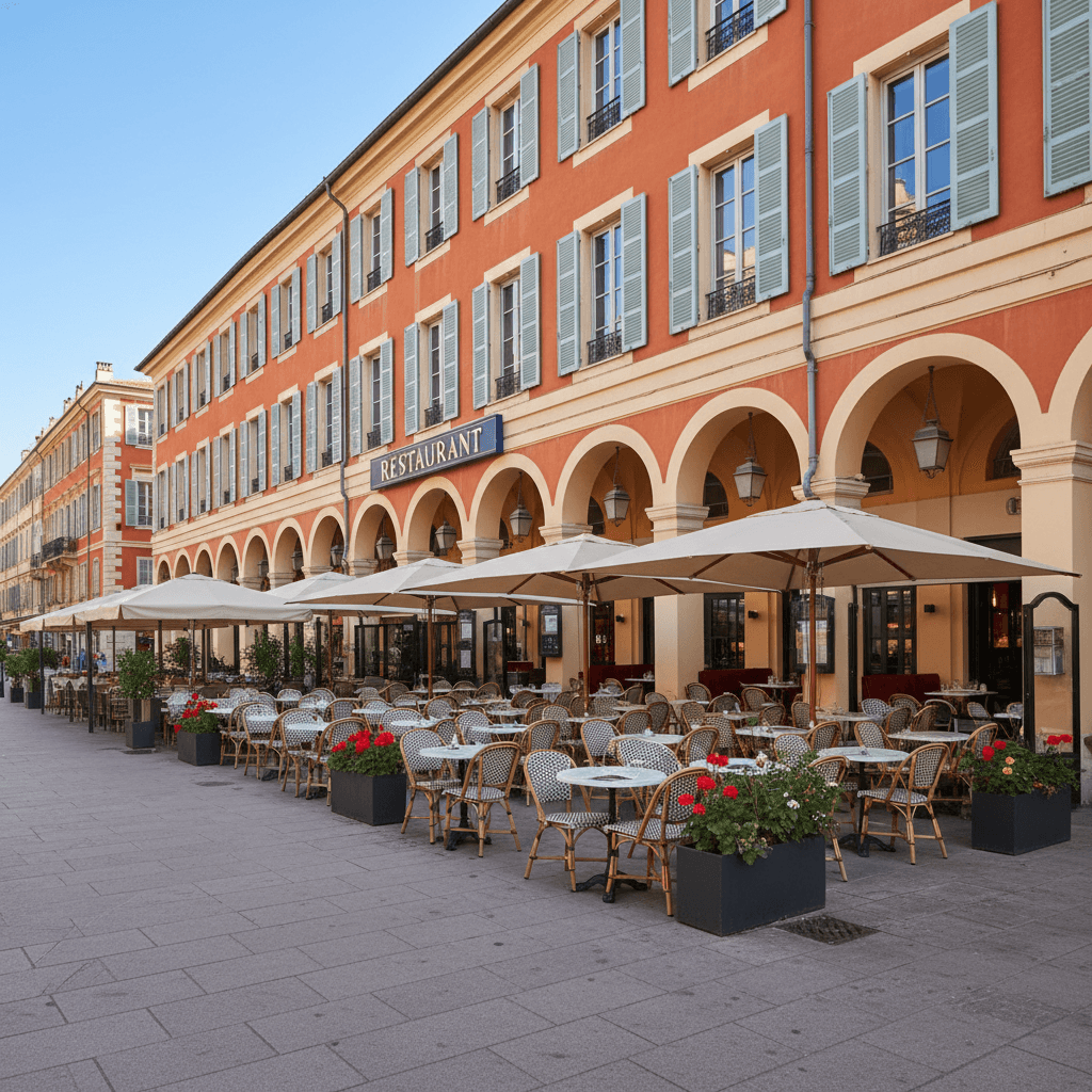 Restaurant à Nice : terrasse - licence IV
