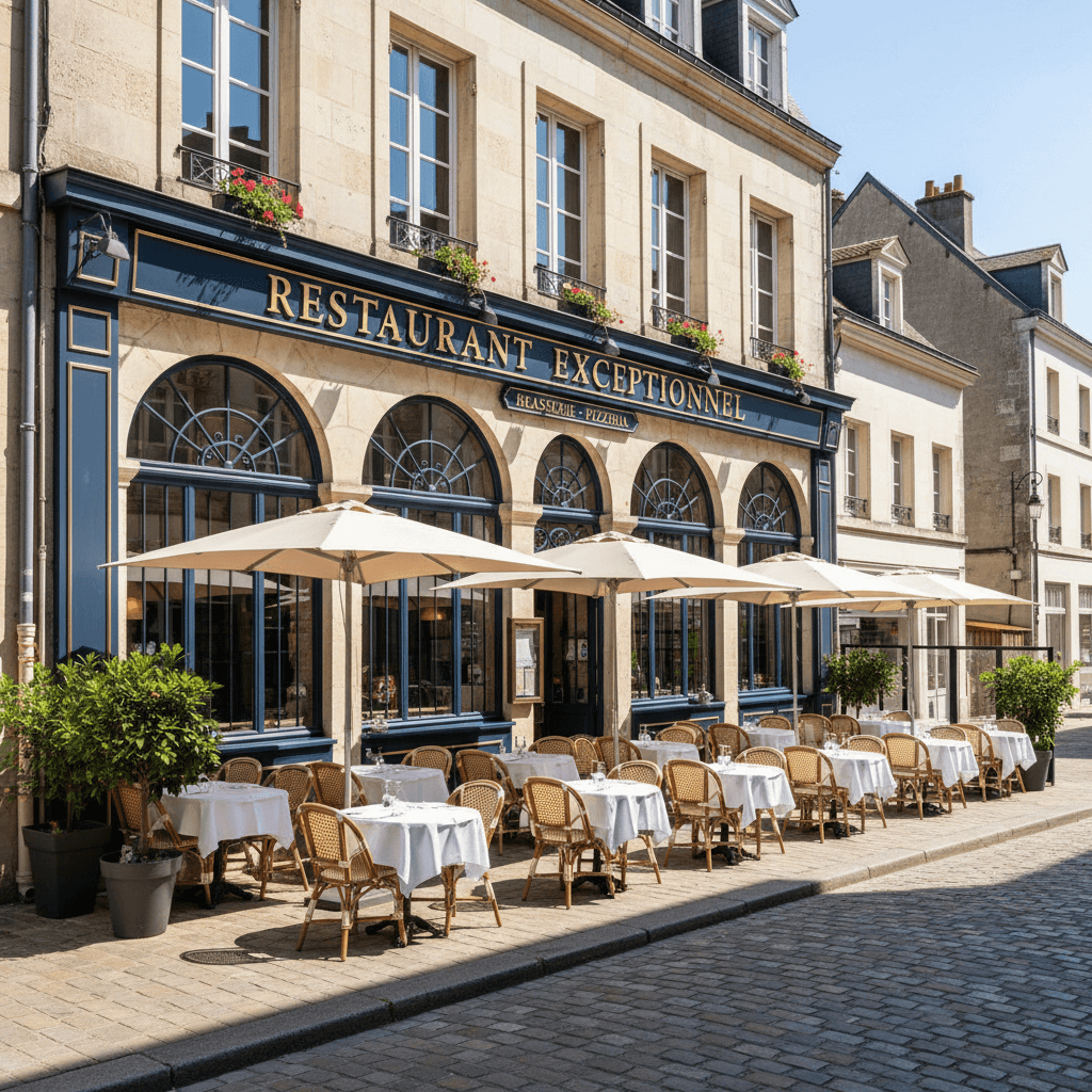 Restaurant 300m² à Bayeux : terrasse - licence IV - Image 1