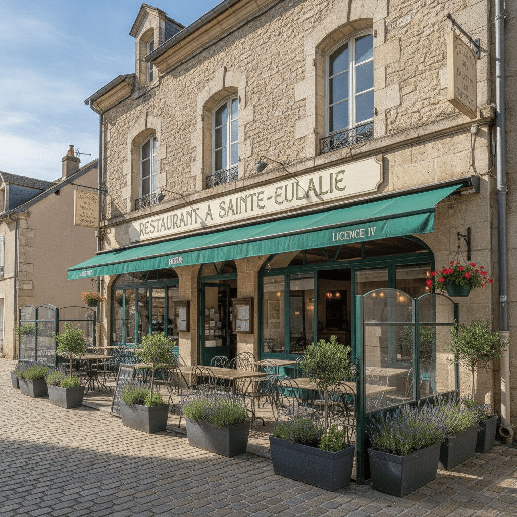 Restaurant 170m² à Sainte-Eulalie : terrasse - licence IV - Image 1