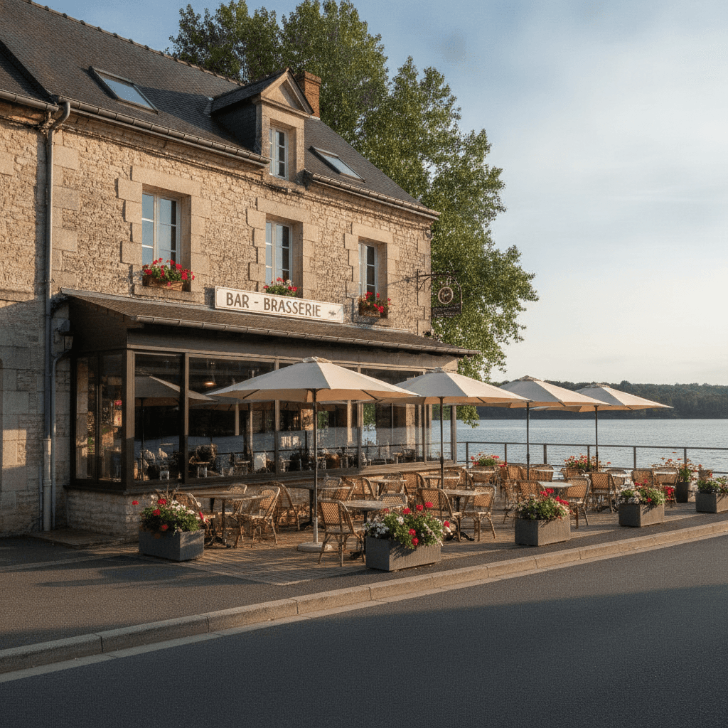 Bar-brasserie 352m² à Bannes : terrasse - licence IV - Image 1