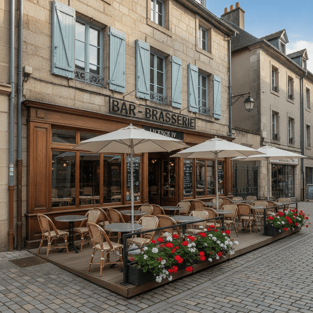 Bar-brasserie 123m² à Montbrison : terrasse - licence IV - Image 1