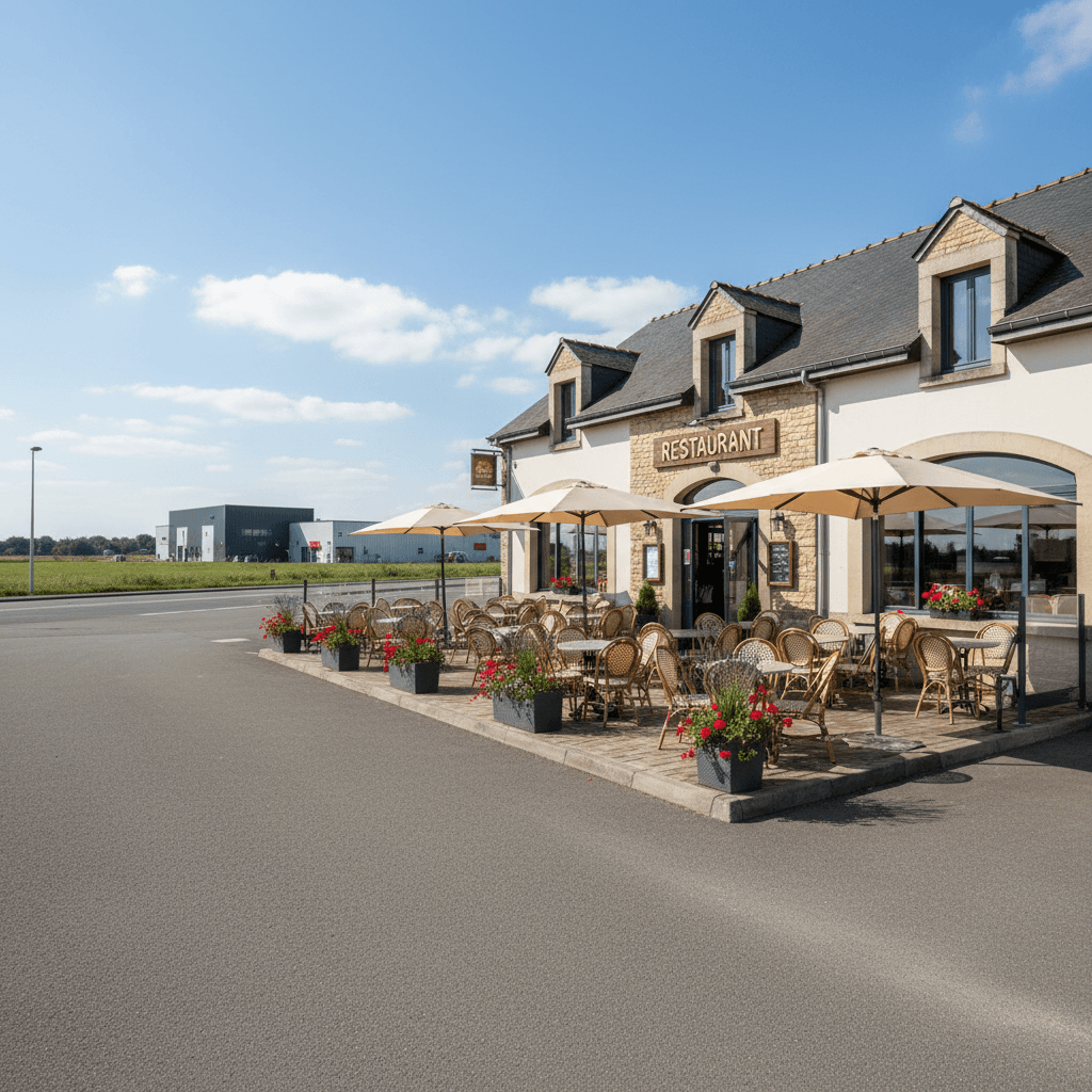 Restaurant 800m² à Tinténiac : terrasse - licence IV - Image 1