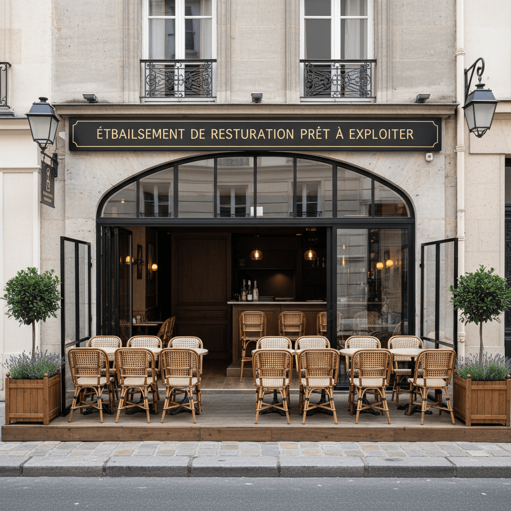 Restaurant 106m² à Les Prés : terrasse - licence IV - Image 1