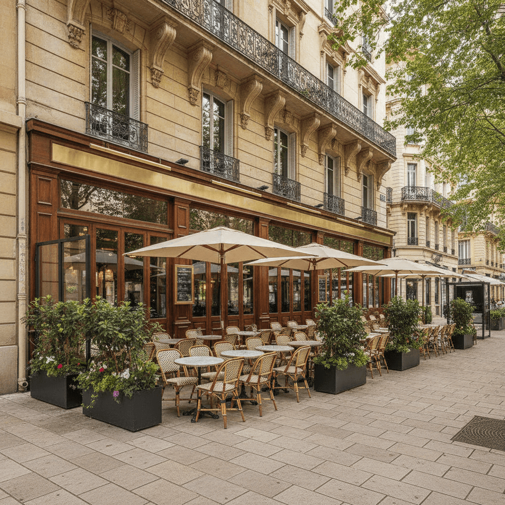 Restaurant 157m² à Lyon : terrasse - licence IV