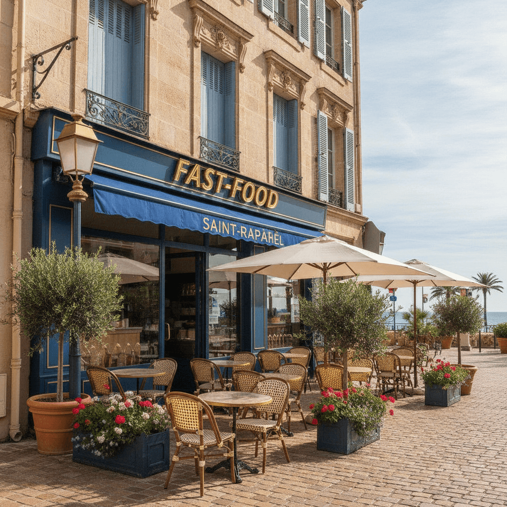 Fast-food 111m² à Saint-Raphaël : terrasse - extraction - Image 1