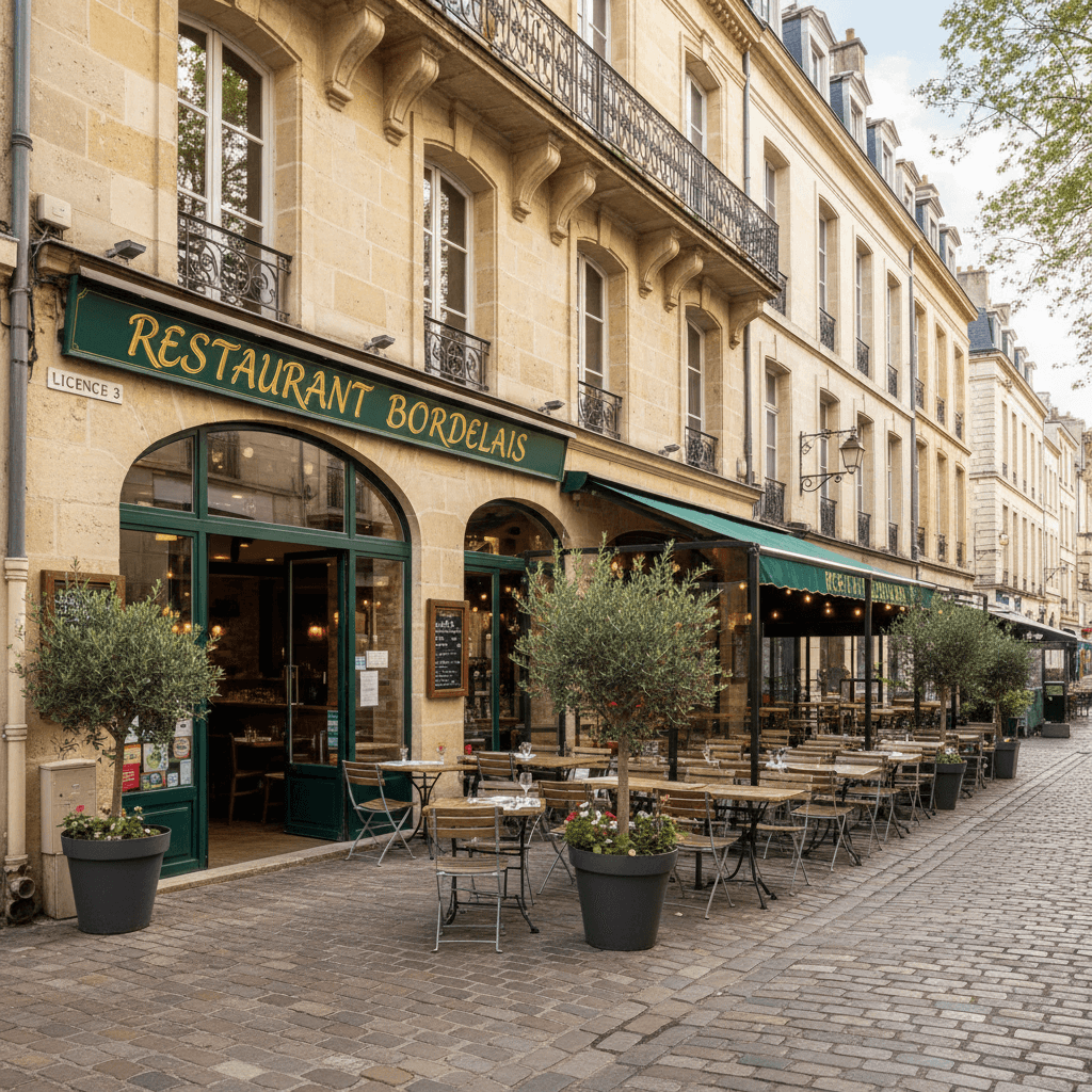 Restaurant 150m² à Bordeaux : terrasse - licence IV