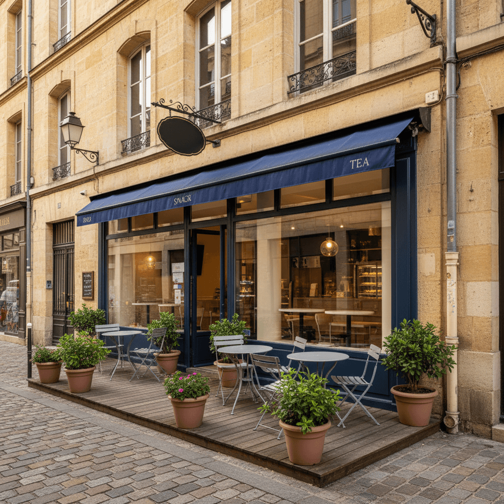 Snack 68m² à Bordeaux : terrasse