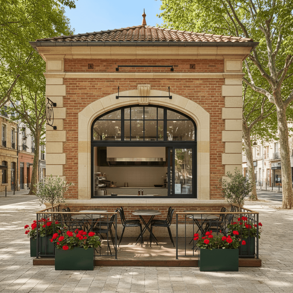 Fast-food 80m² à Toulouse : terrasse - licence IV