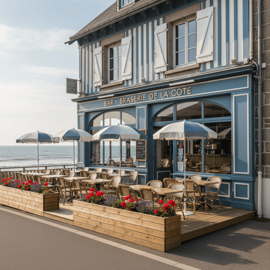 Bar-brasserie à Plouhinec : terrasse - licence IV - Image 1