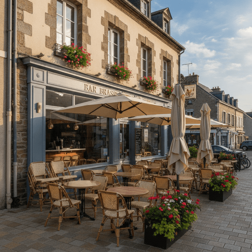 Bar-brasserie à Saint-Hilaire-Du-Harcouët : terrasse - licence IV - Image 1