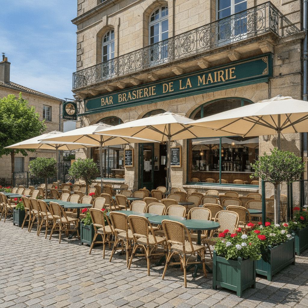 Bar-brasserie à Le Passage : terrasse - licence IV - Image 1