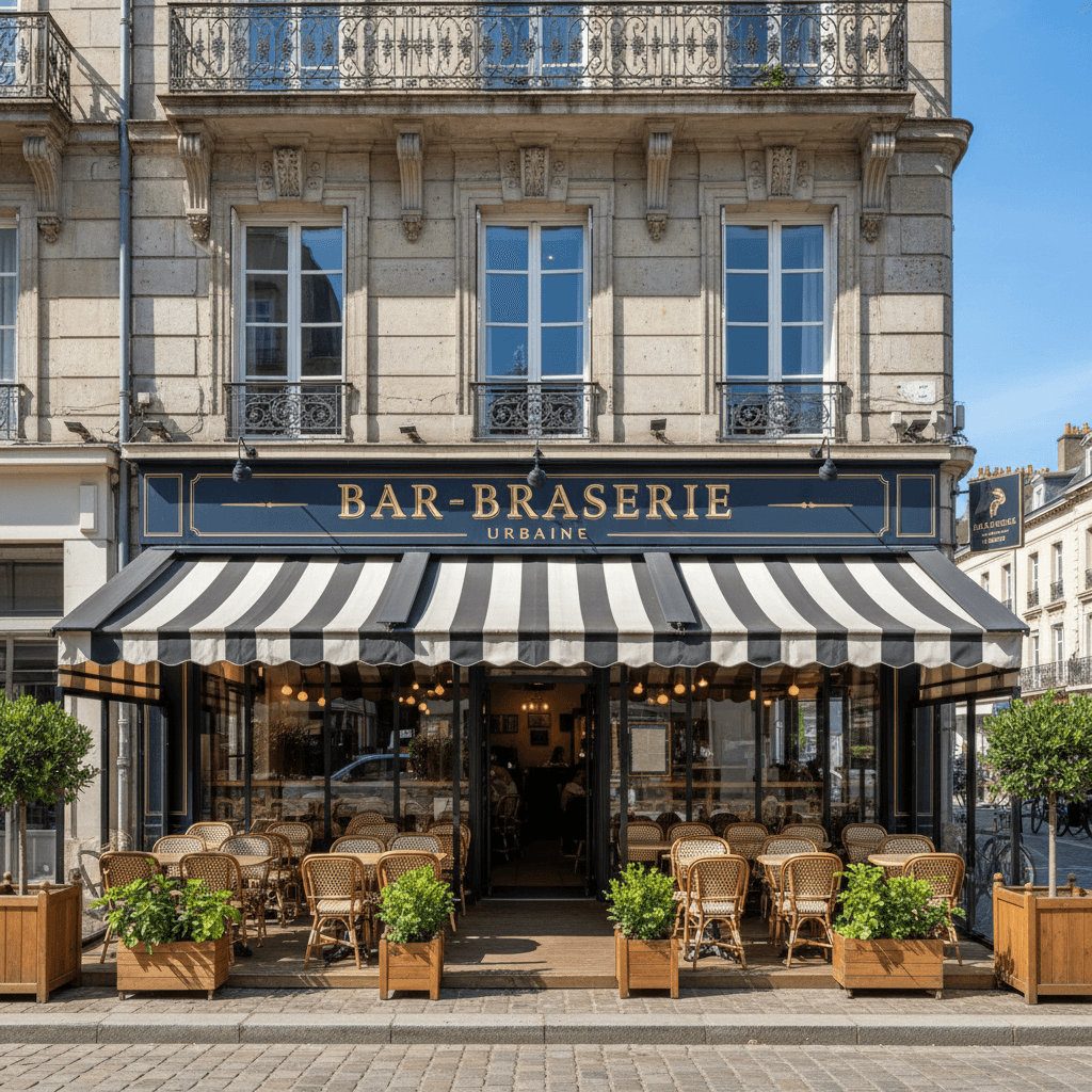 Bar-brasserie 170m² à Saint-Lô : terrasse - licence IV - Image 1