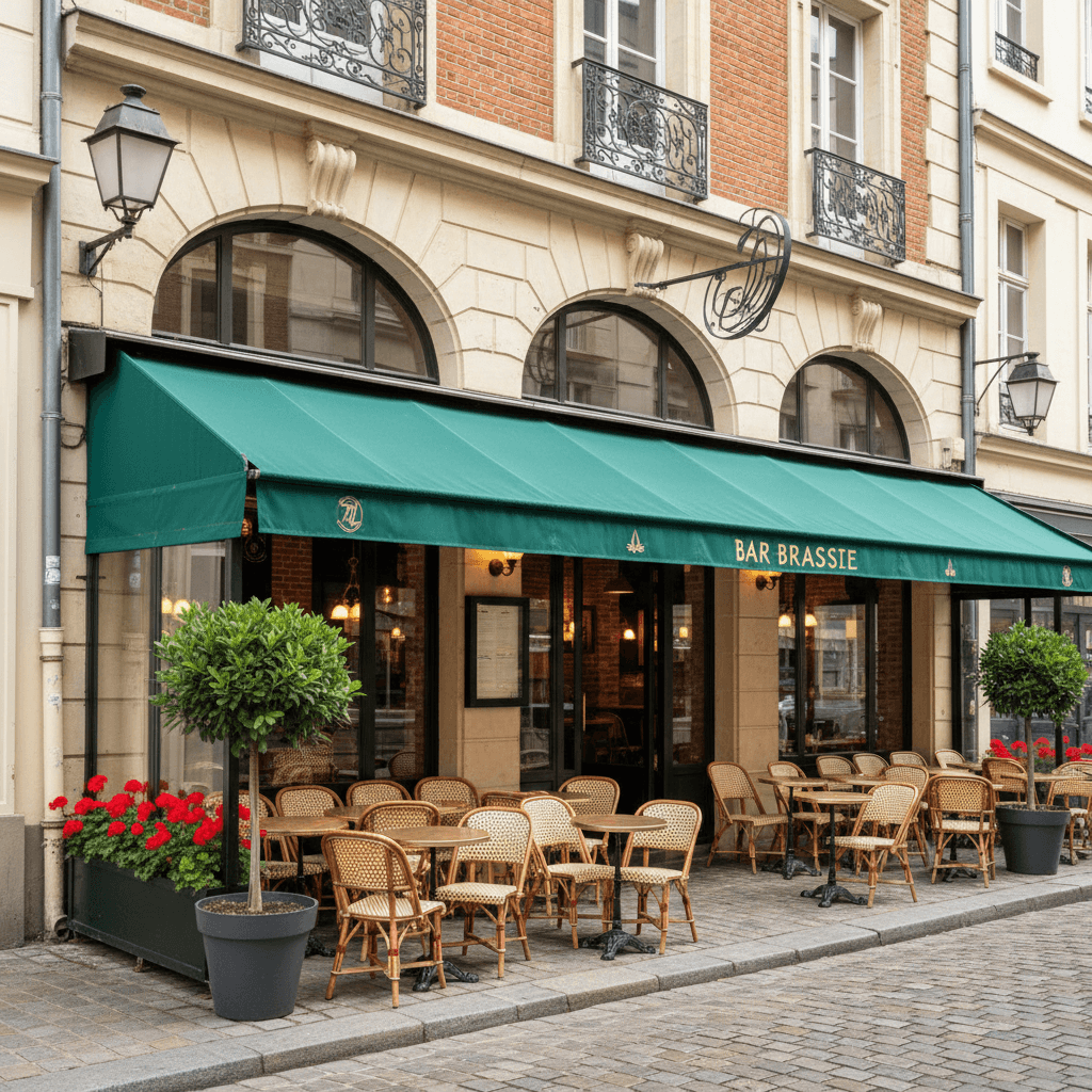 Bar-brasserie 560m² à Lille : terrasse - licence IV