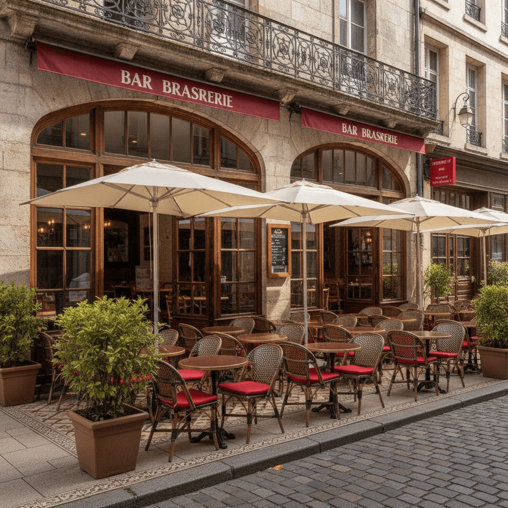 Bar-brasserie 65m² à Dijon : terrasse - licence IV
