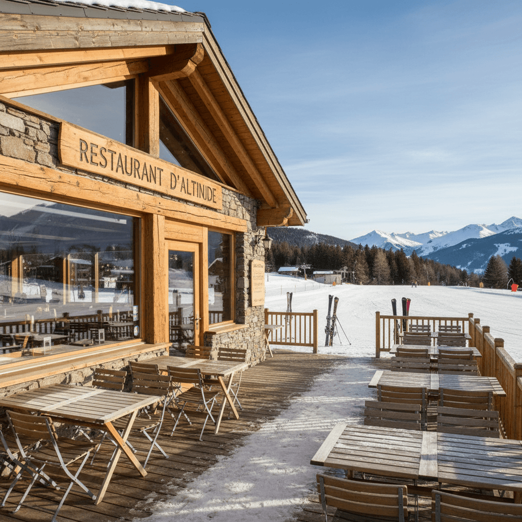 Restaurant 90m² à La Plagne Tarentaise : terrasse - licence IV - Image 1