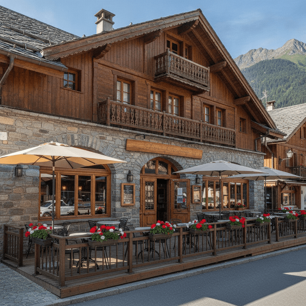 Bar-brasserie 153m² à La Clusaz : terrasse - licence IV - Image 1