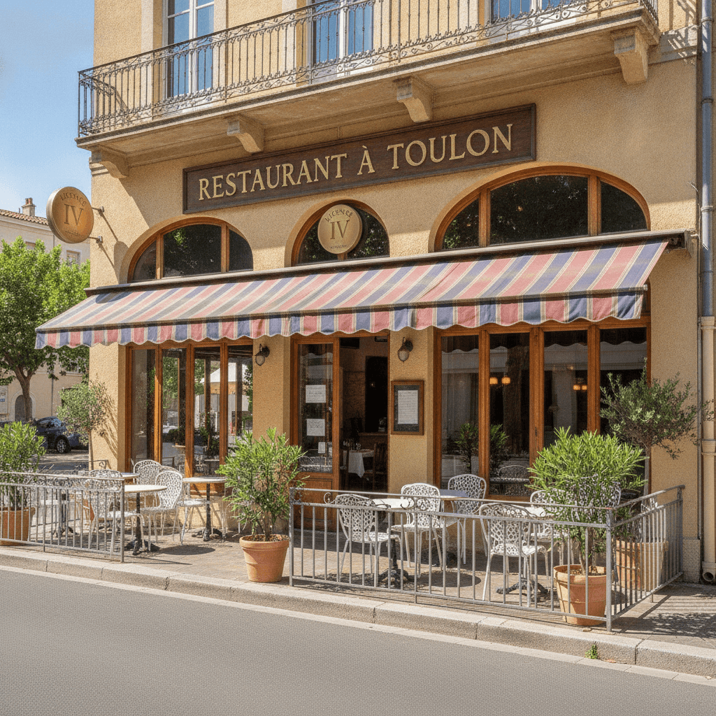 Restaurant à Toulon : terrasse - licence IV