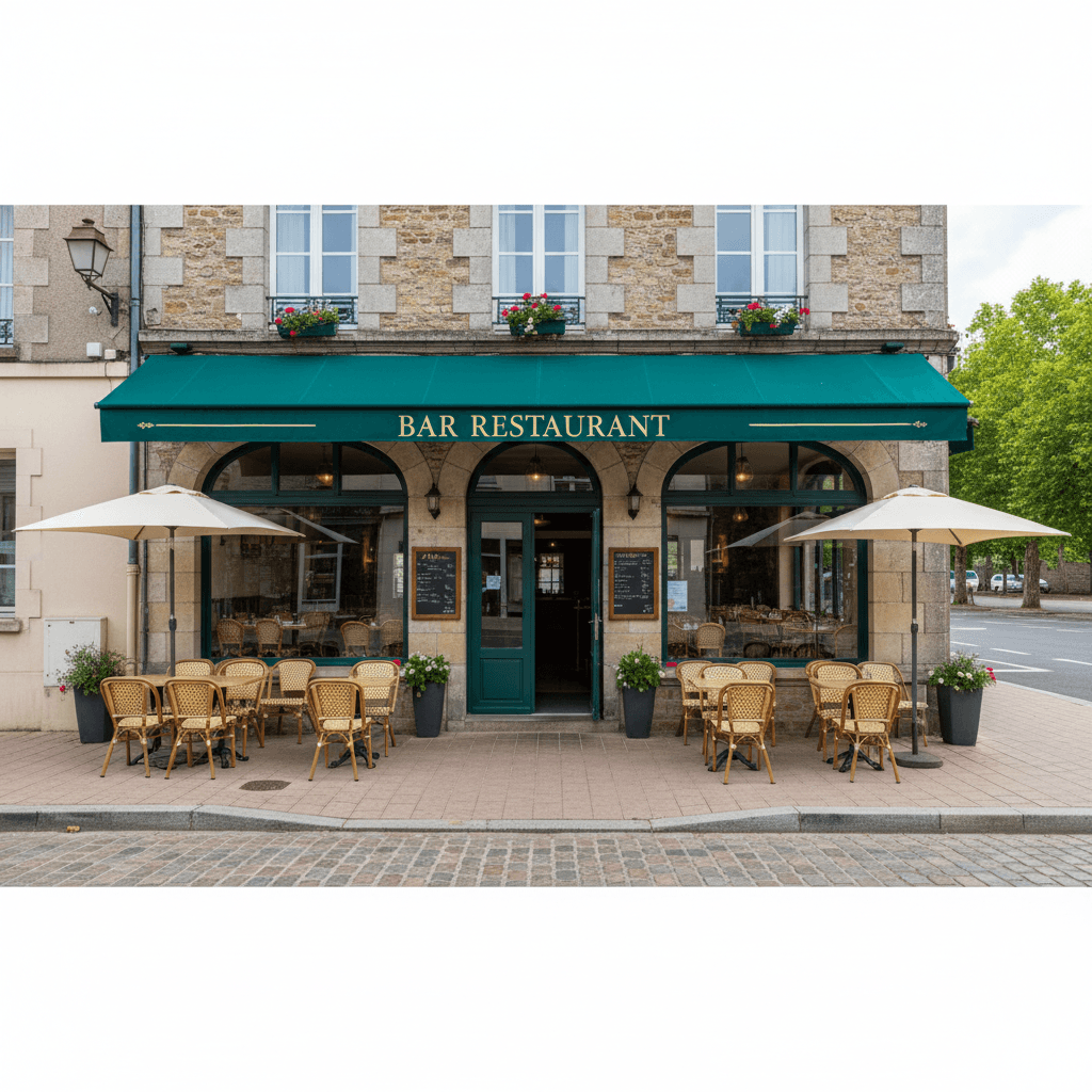 Restaurant 130m² à Ducey-Les Chéris : terrasse - licence IV - Image 1
