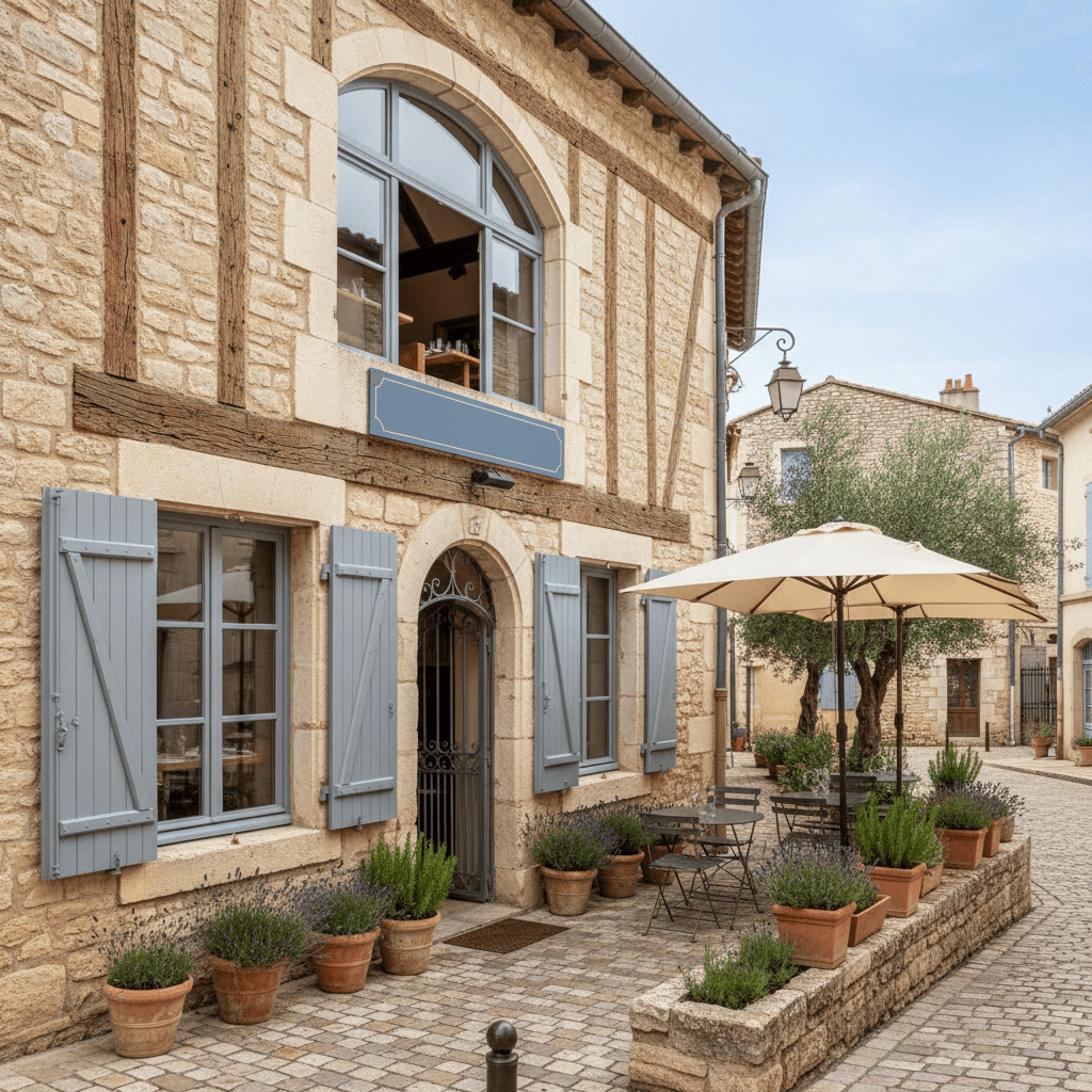 Restaurant à Saint-Paul-Trois-Châteaux : terrasse - extraction - Image 1