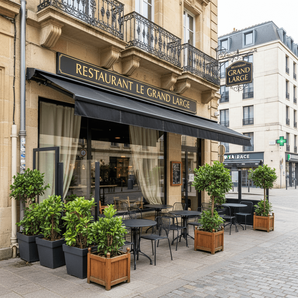 Restaurant 167m² à Bordeaux : terrasse - extraction - Image 1