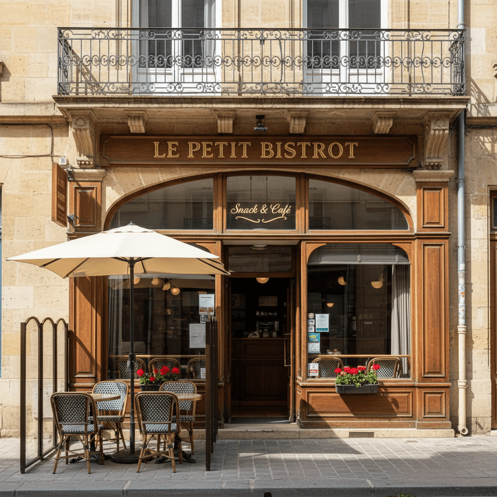 Snack à Bordeaux : terrasse - extraction