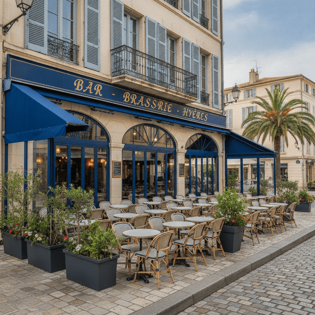 Bar-brasserie 180m² à Hyères : terrasse - licence IV - Image 1