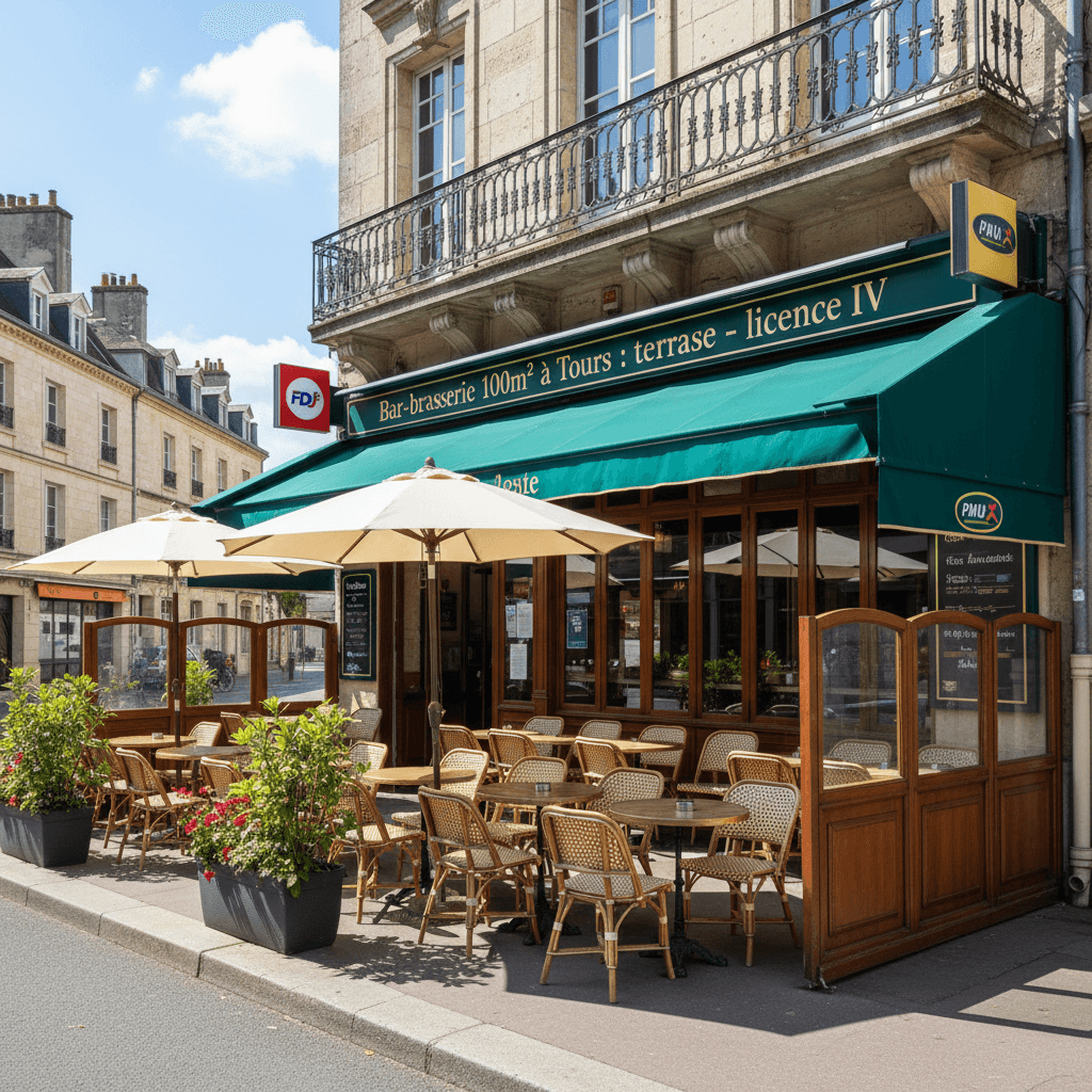 Bar-brasserie 100m² à Tours : terrasse - licence IV - Image 1