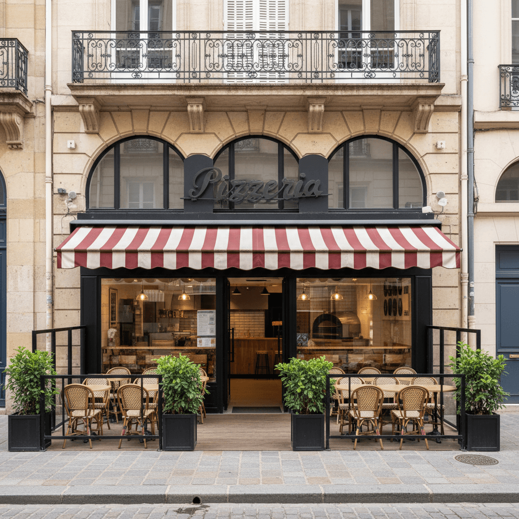 Fast-food à Nantes : terrasse