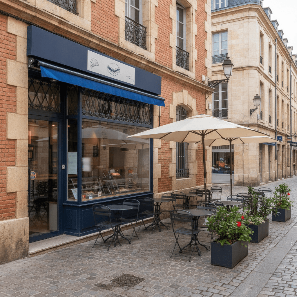 Fast-food 80m² à Toulouse : terrasse - extraction