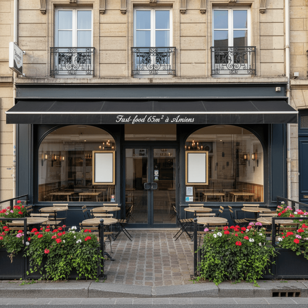 Fast-food 65m² à Amiens : terrasse - licence IV - Image 1
