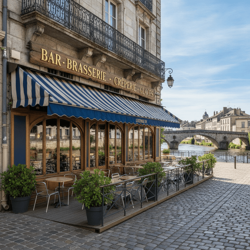 Bar-brasserie à Niort : terrasse - licence IV - Image 1