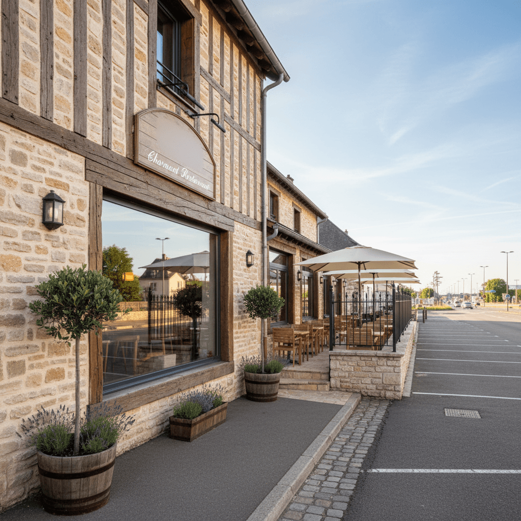 Restaurant 180m² à Charnoz-Sur-Ain : terrasse - extraction - Image 1