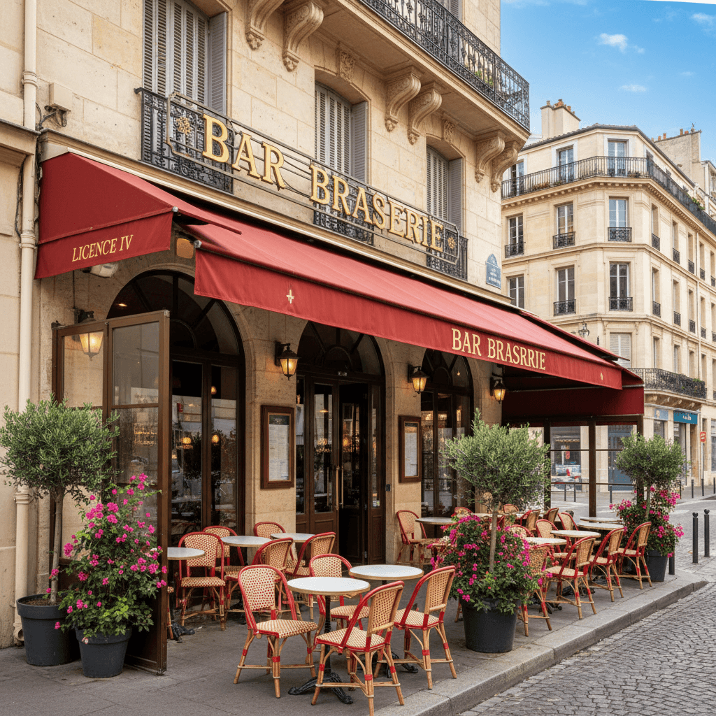 Bar-brasserie à Marseille : terrasse - licence IV