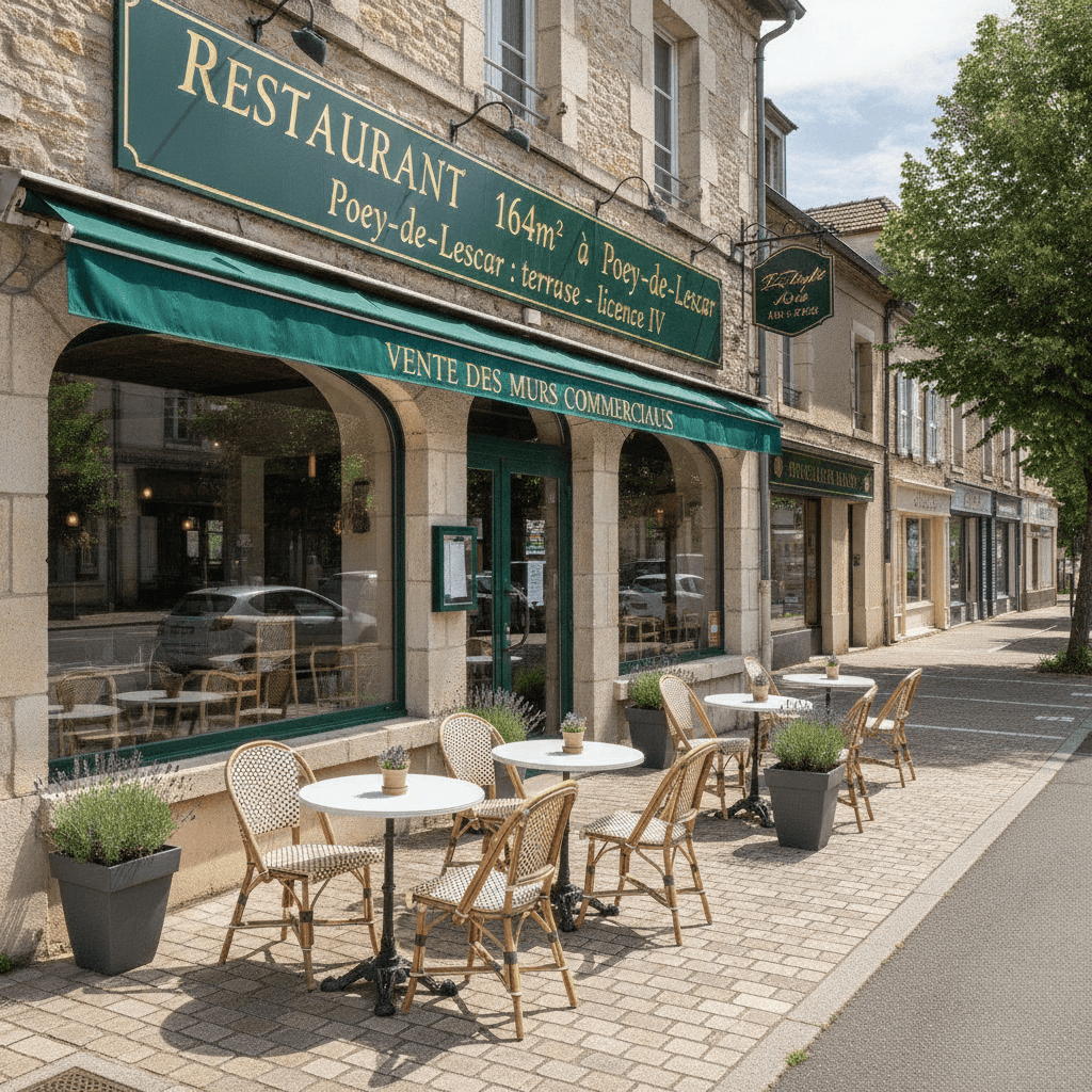 Restaurant 164m² à Poey-De-Lescar : terrasse - licence IV - Image 1