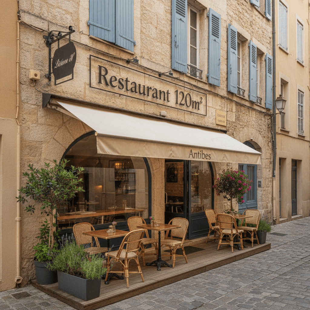 Restaurant 120m² à Antibes : terrasse - licence IV - Image 1