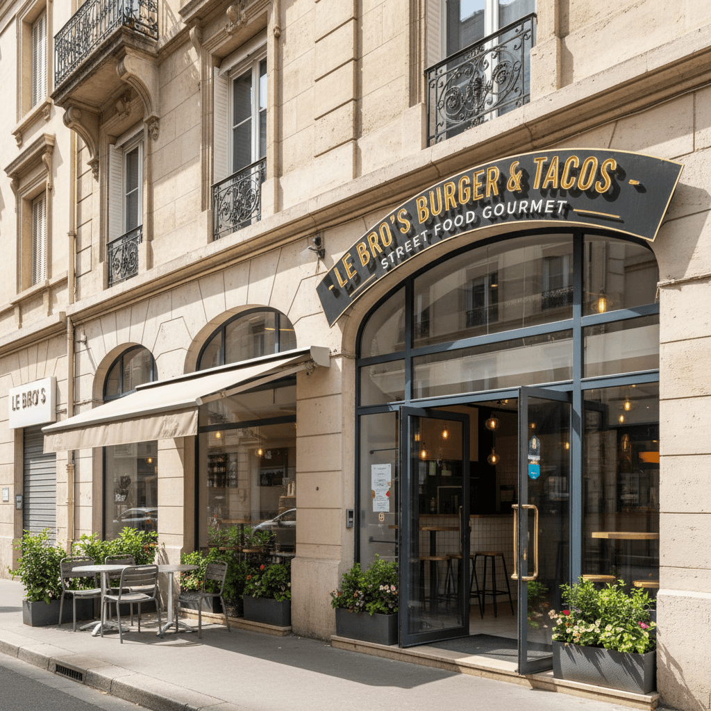 Fast-food 110m² à Lyon : terrasse - extraction - Image 1