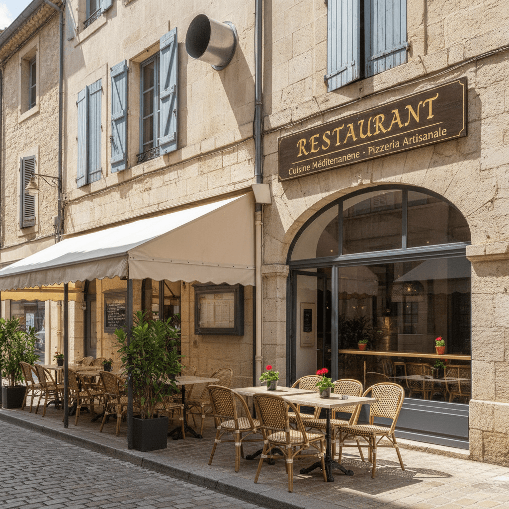 Restaurant 50m² à Montpellier : terrasse - extraction