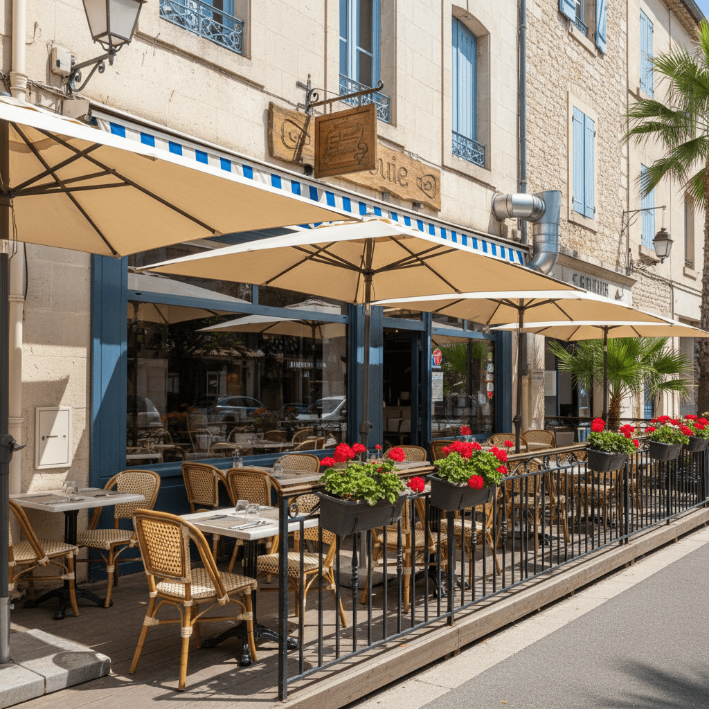 Restaurant 110m² à Le Grau-Du-Roi : terrasse - extraction - Image 1