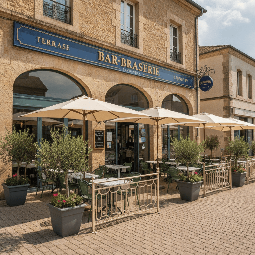 Bar-brasserie 330m² à Savigneux : terrasse - licence IV - Image 1