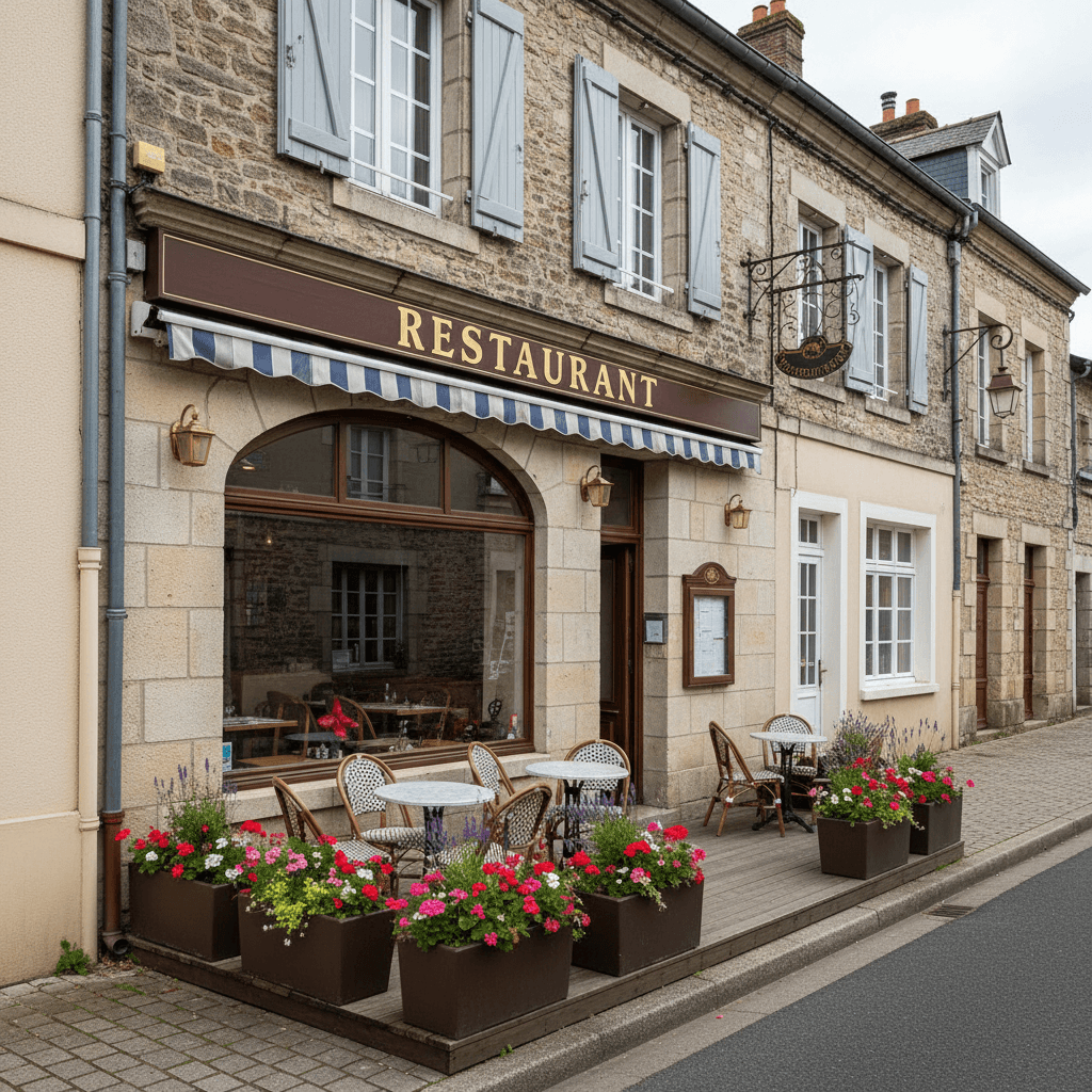 Restaurant à Villaines-La-Juhel : terrasse - licence IV - Image 1