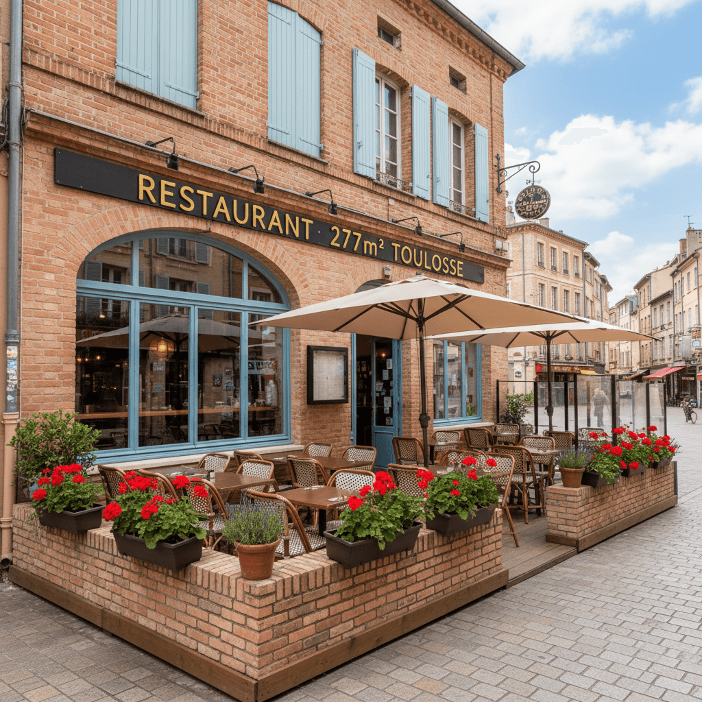 Restaurant 277m² à Toulouse : terrasse - licence IV - Image 1