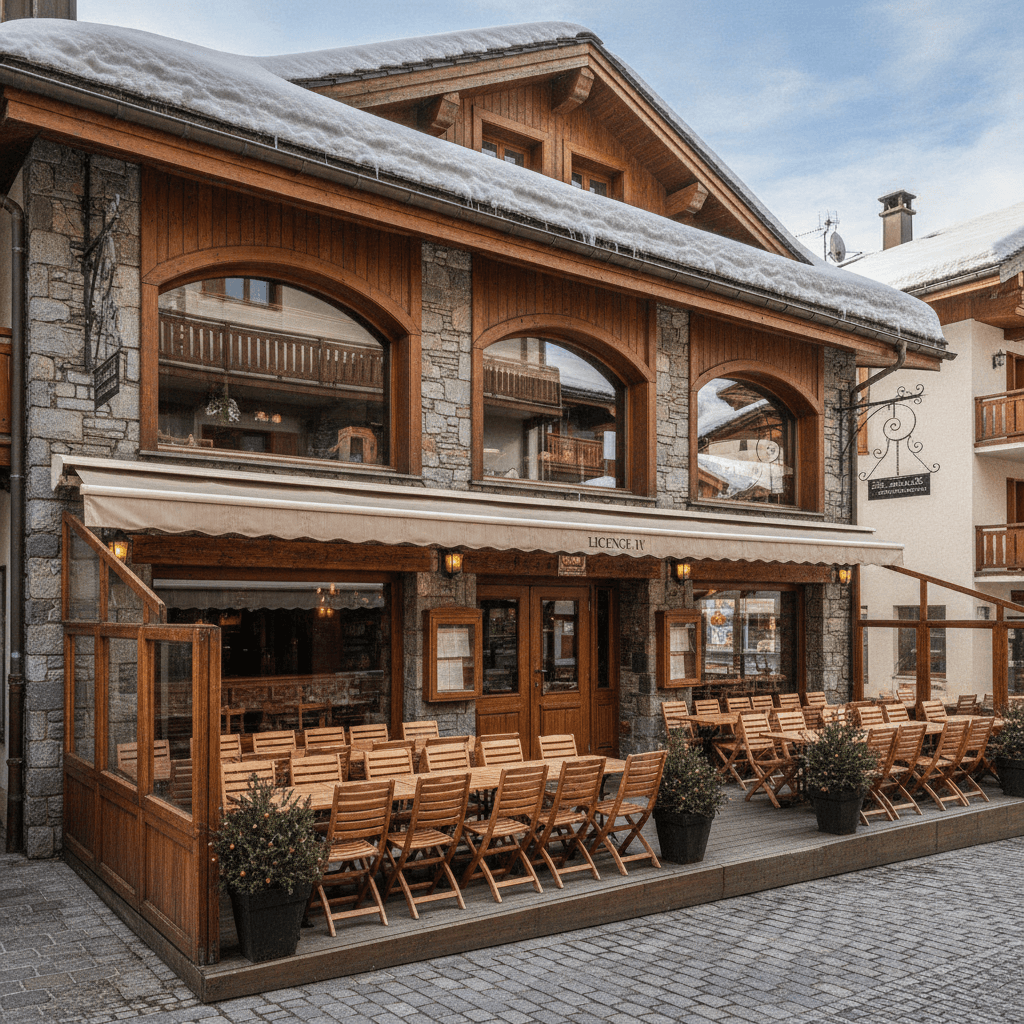 Restaurant à Tignes : terrasse - licence IV - Image 1