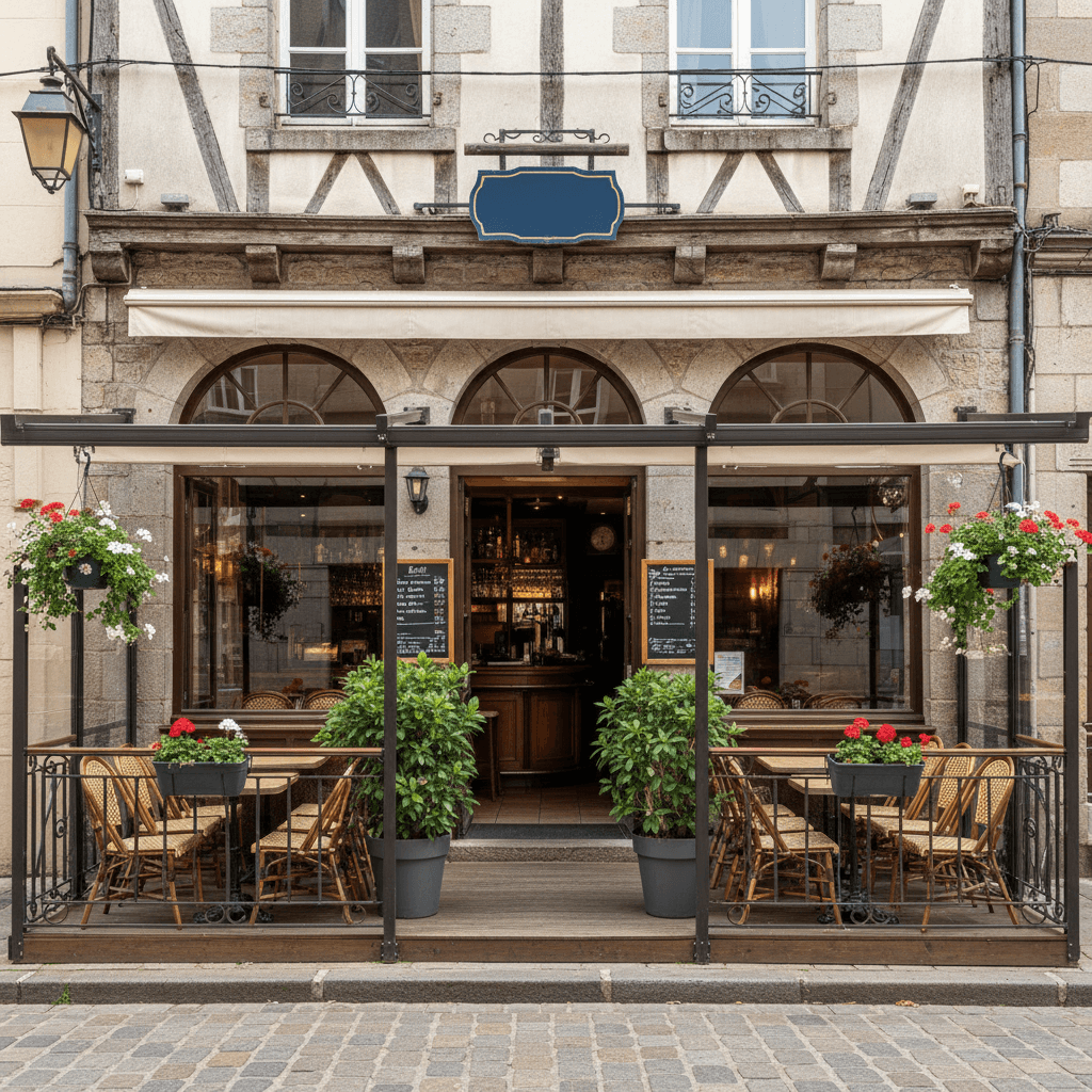 Restaurant 90m² à Vannes : terrasse - licence IV - Image 1